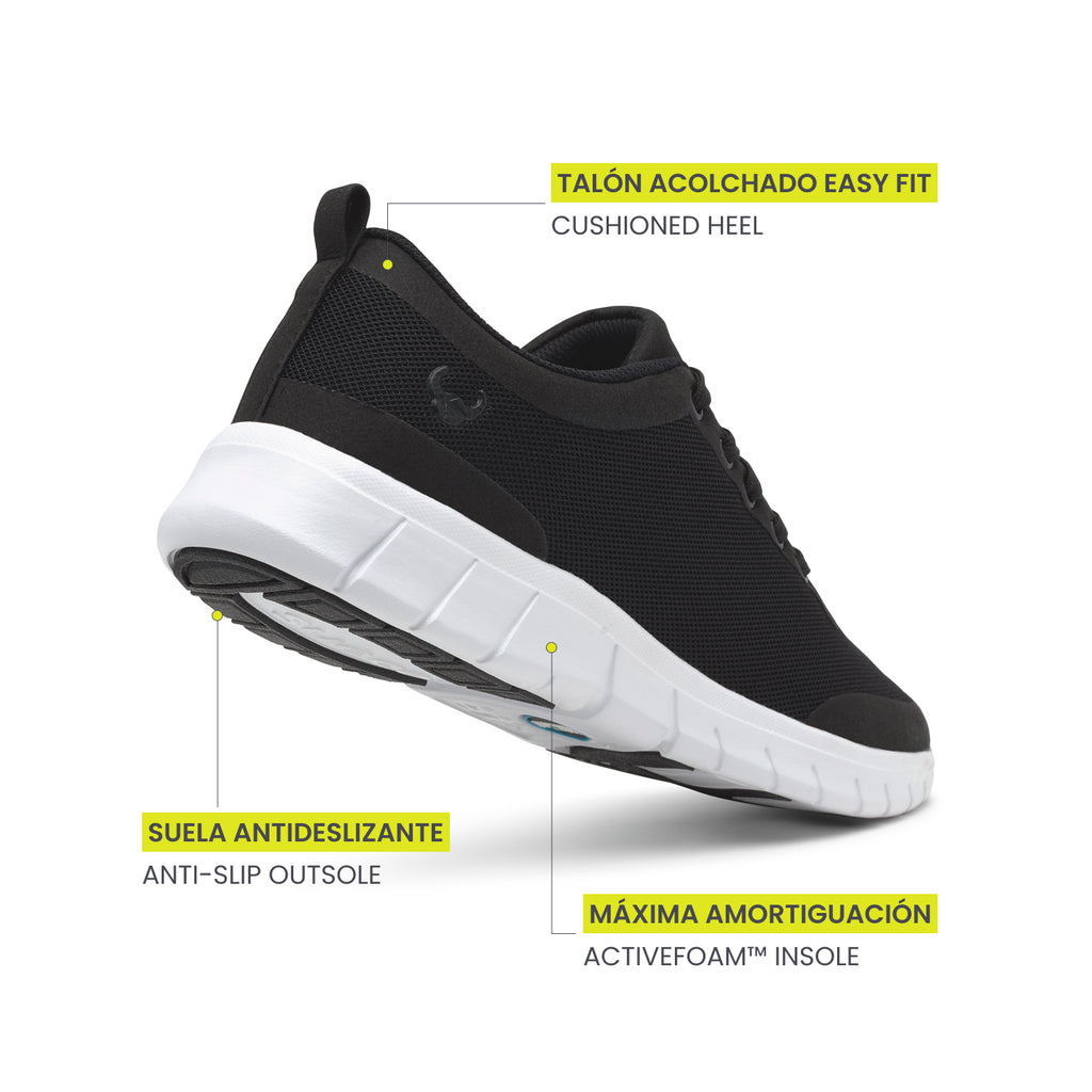 Zapatillas Alma Velvety Blanco y Negro