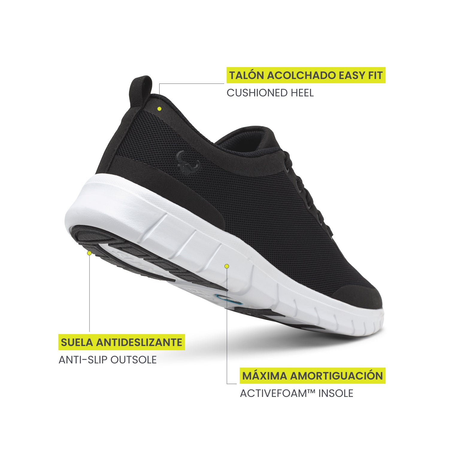 Zapatillas Alma Velvety Blanco y Negro