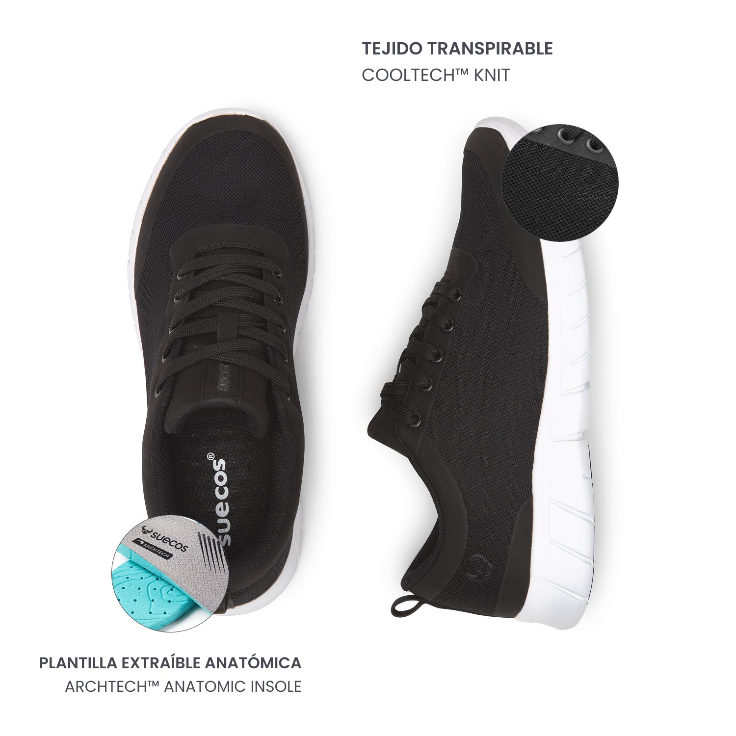 Zapatillas Alma Velvety Blanco y Negro