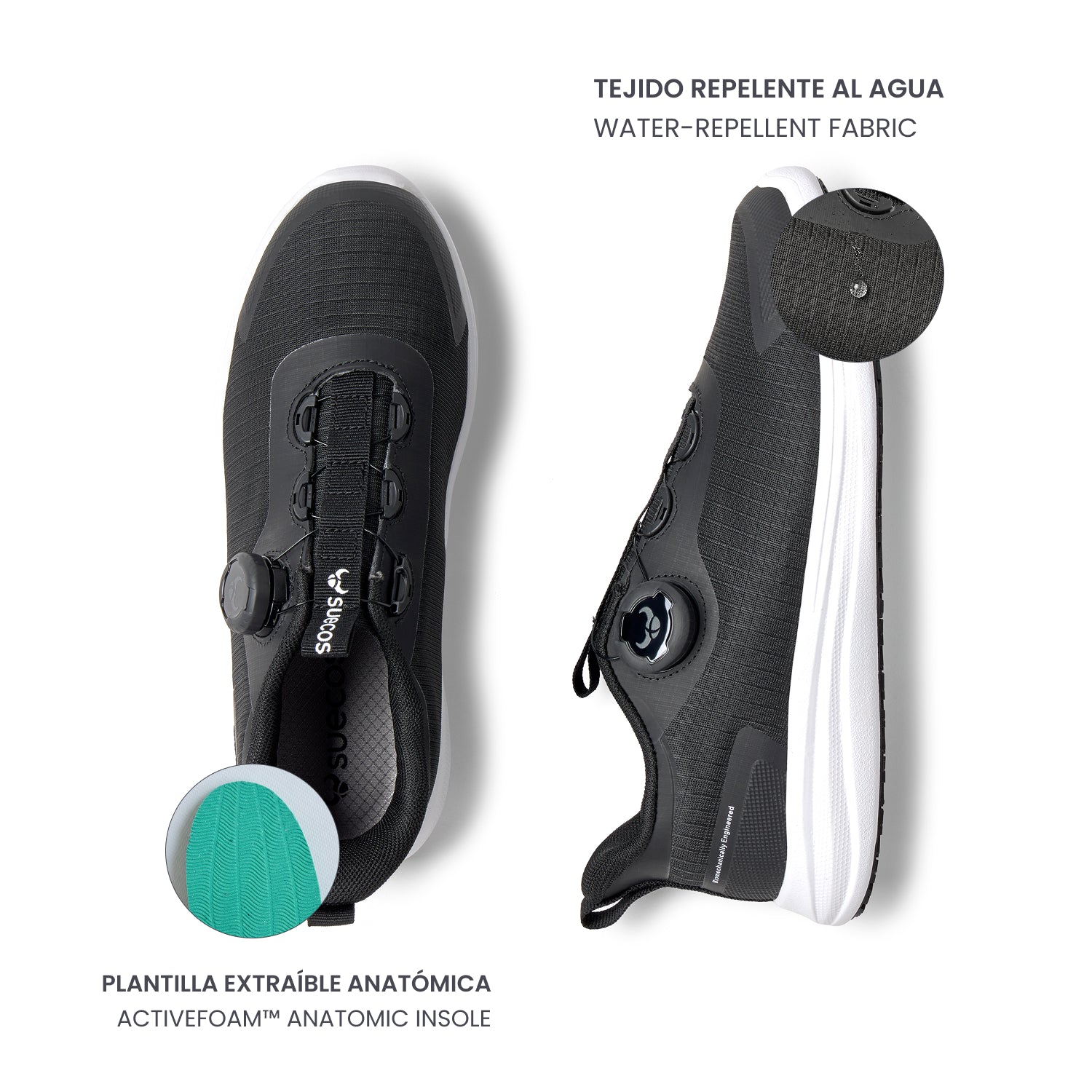 Zapatillas Hast Negro y Blanco