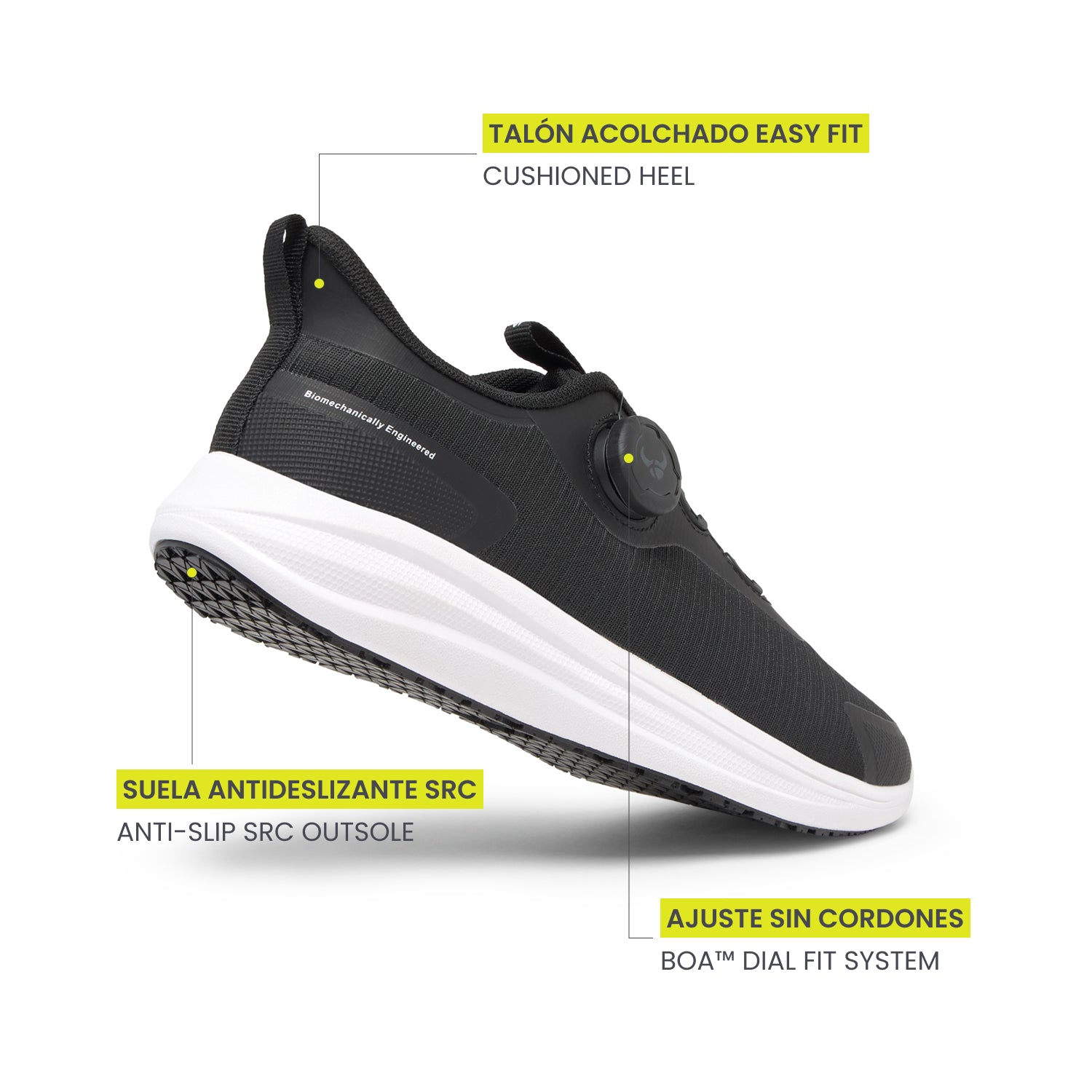 Zapatillas Hast Negro y Blanco