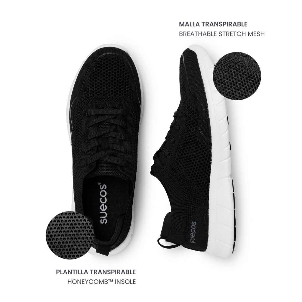 Zapatillas Lätt Negro y Blanco
