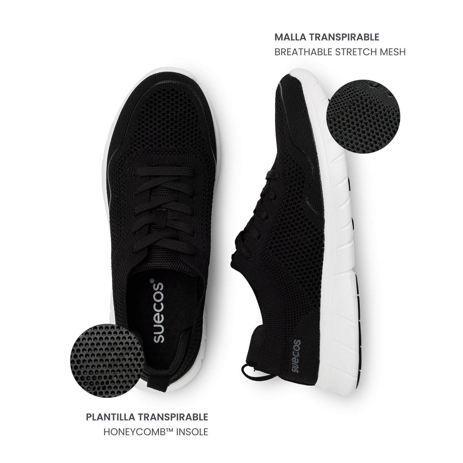 Zapatillas Lätt Negro y Blanco