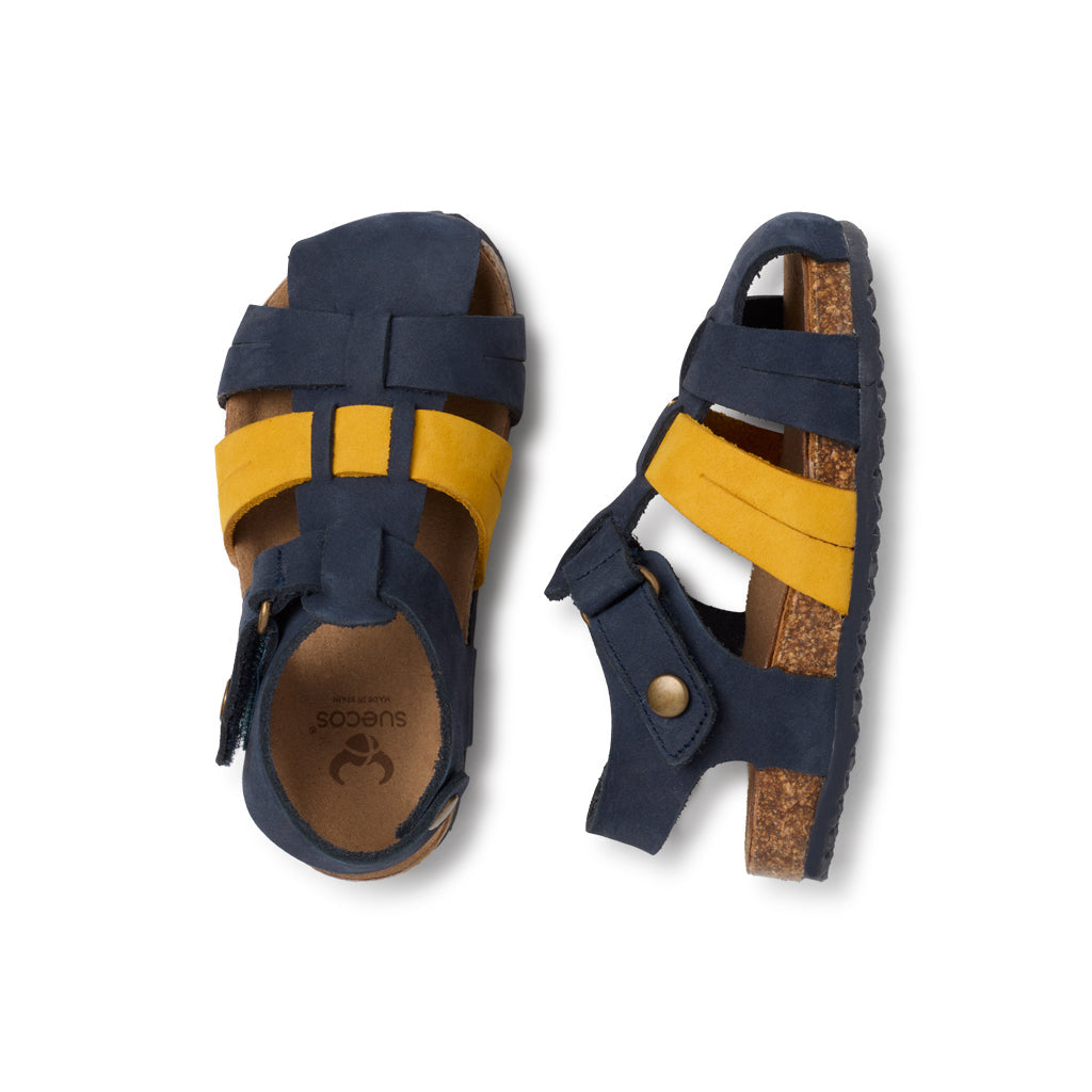 Sandalias Liten Azul y Amarillo