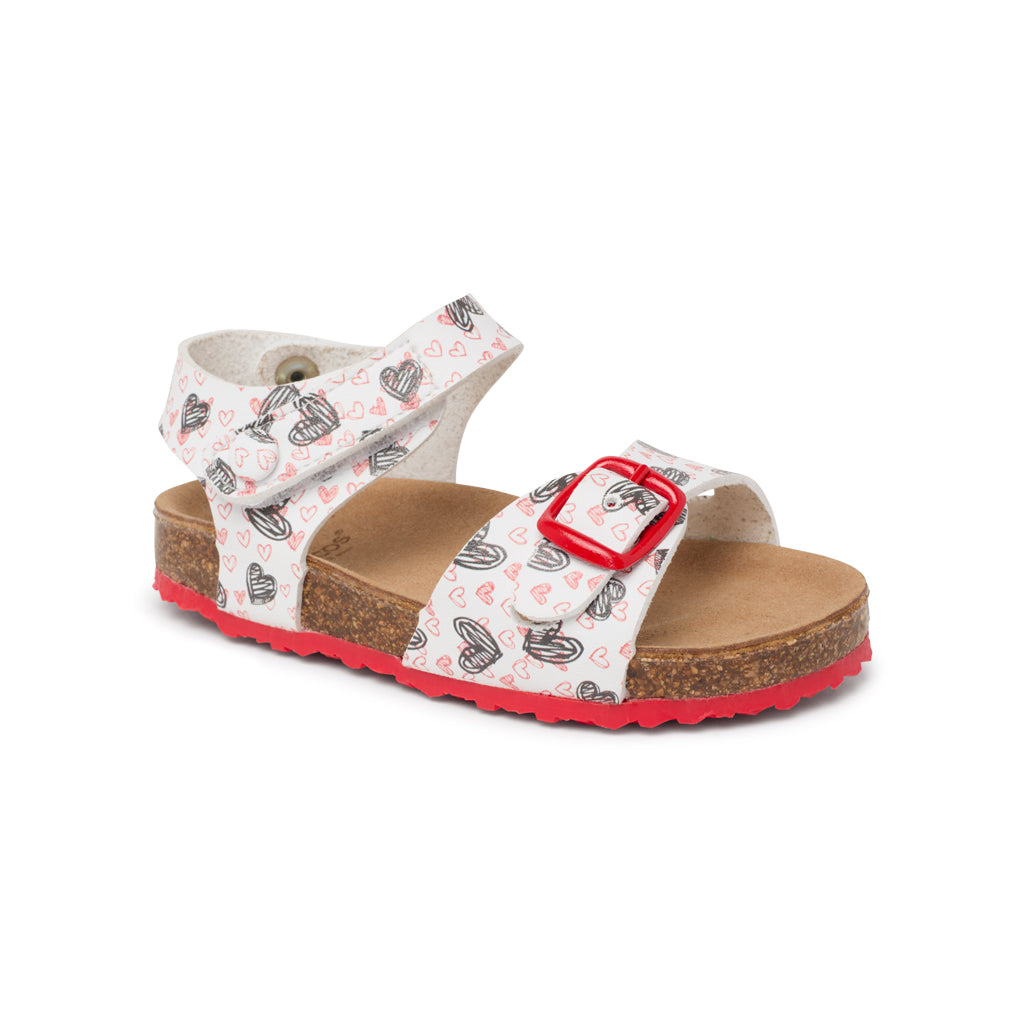 Sandalias Mini Blanco y Rojo