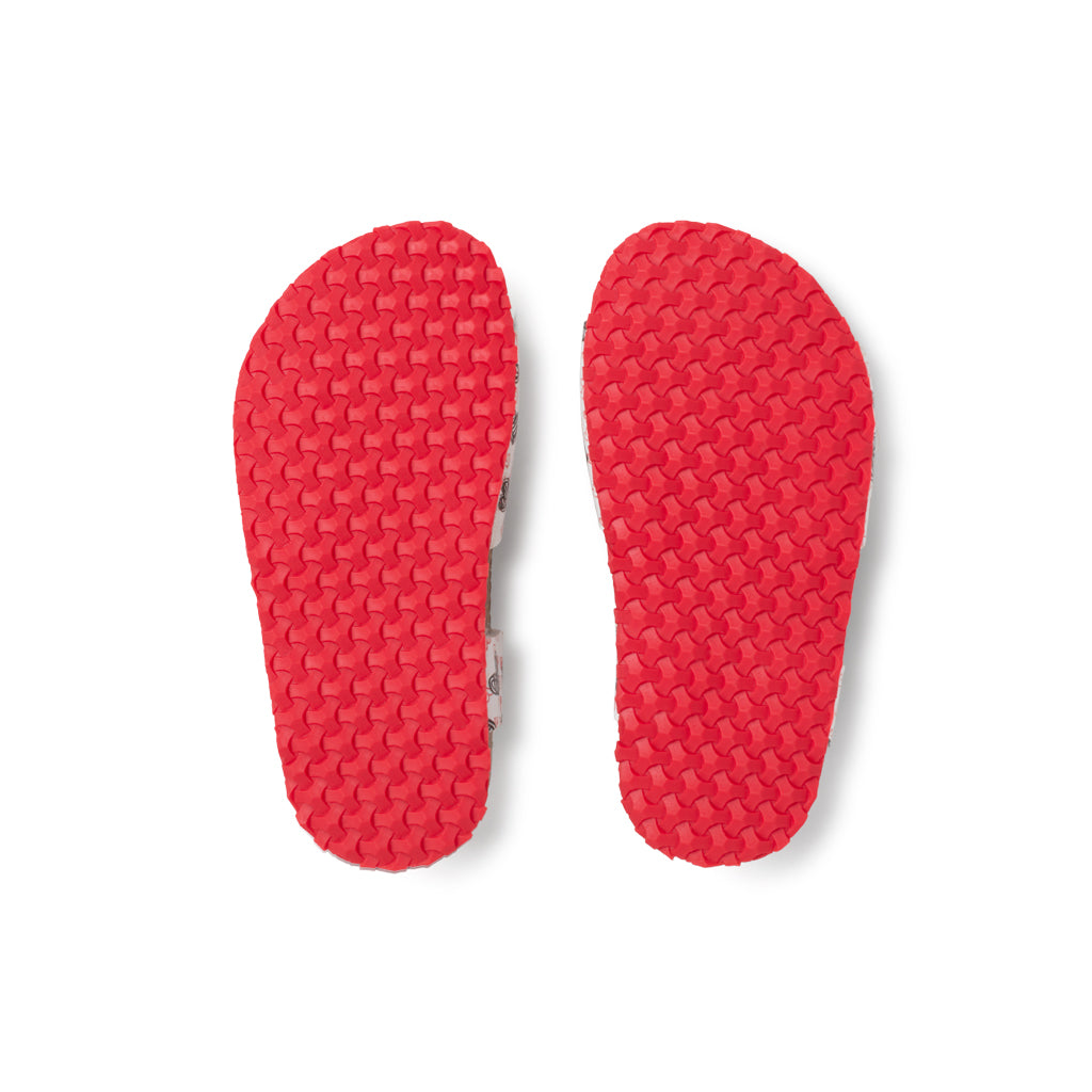 Sandalias Mini Blanco y Rojo