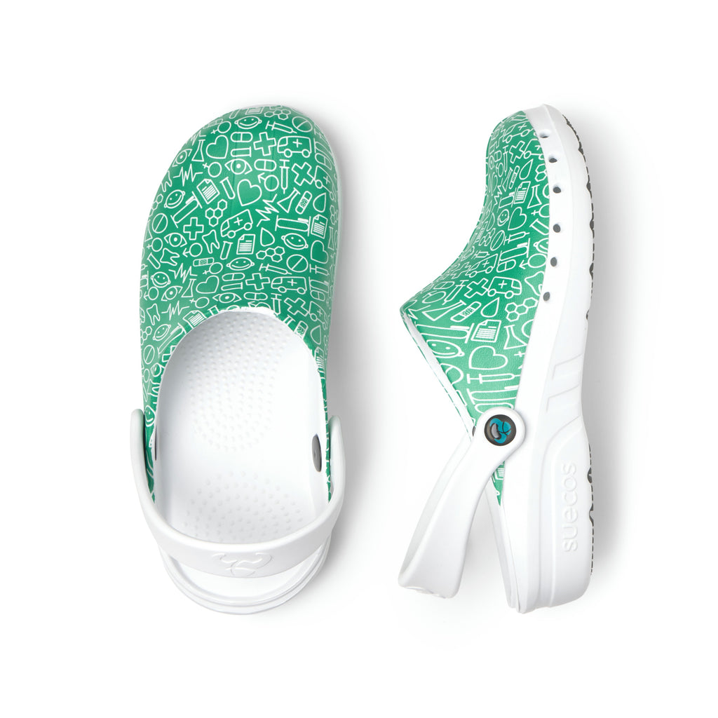 Zuecos Oden+ Print Verde