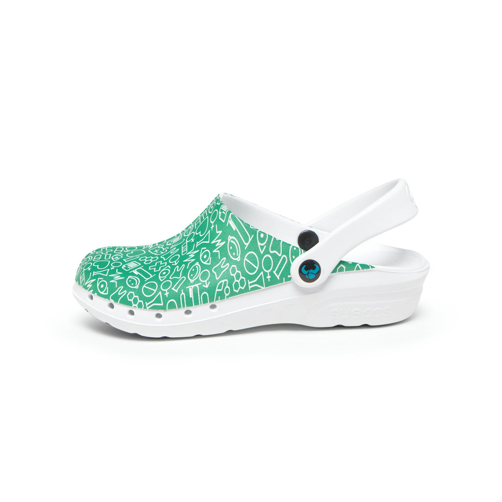 Zuecos Oden+ Print Verde