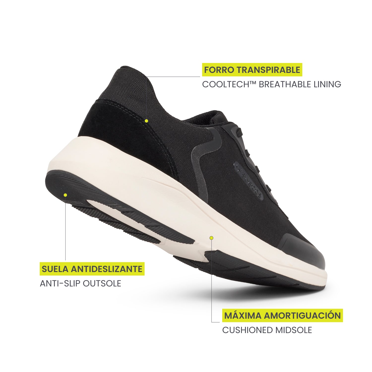 Zapatillas Vinter Negro y Blanco