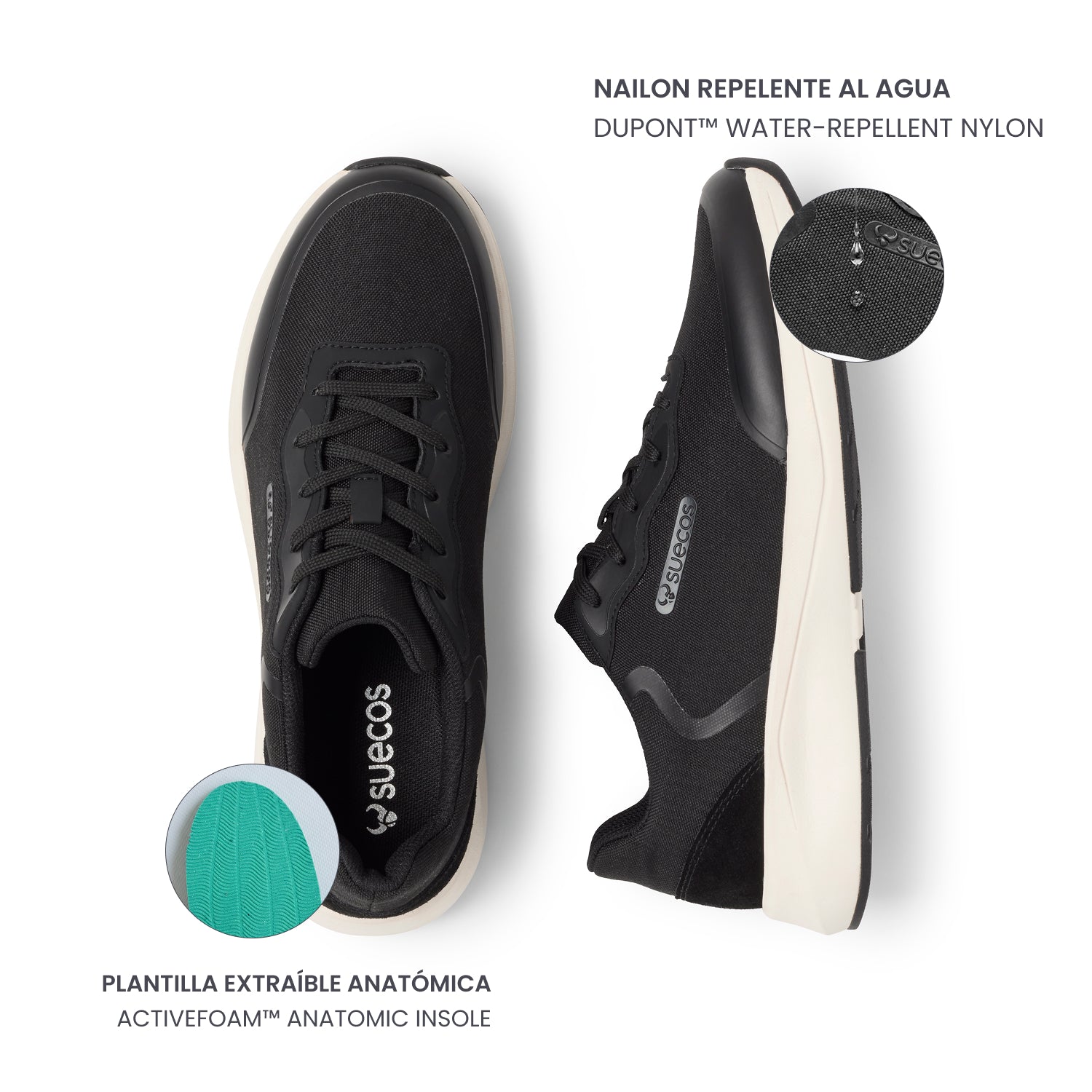 Zapatillas Vinter Negro y Blanco